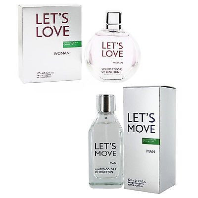United Colors of Benetton EDT Perfume Combo of Let's Love Women & Let's Move Men (100 ml x 2) - GottaGo.in