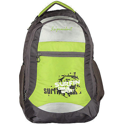 Surfing Light Green Backpack / School Bag by President Bags - GottaGo.in