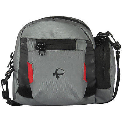WP 04 Grey-Red Waist Pouch / Messenger Bag / Travel Accessory by President Bags - GottaGo.in