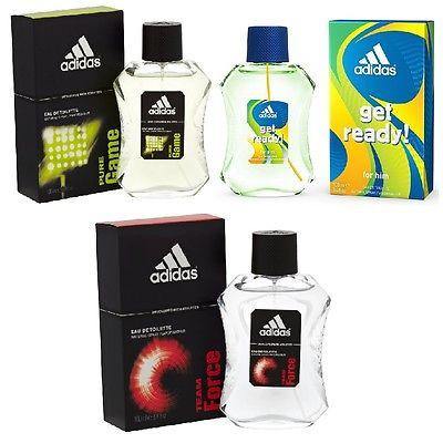 Adidas Combo - Pure Game, Team Force and Get Ready EDT Perfume for Men (100 ml x 3) - GottaGo.in