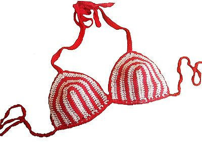 Knot in Love Be My Valentine Crochet Bikini Bra Top - GottaGo.in