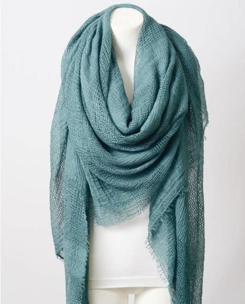 Perfect Square Teal Blanket Scarf - GottaGo.in