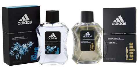 Adidas Combo - Ice Dive and Victory League EDT Perfume for Men (100 ml x 2) - GottaGo.in