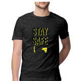 Stay Safe Round Neck T-shirt for Men - GottaGo.in
