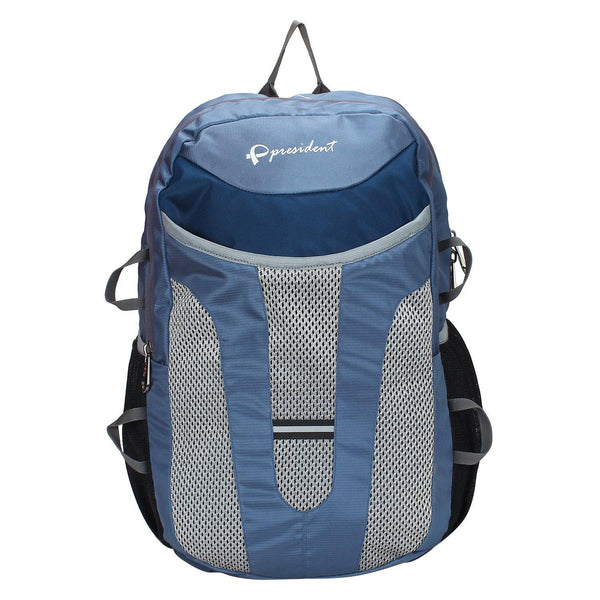 Curve Blue Backpack / School Bag by President Bags - GottaGo.in