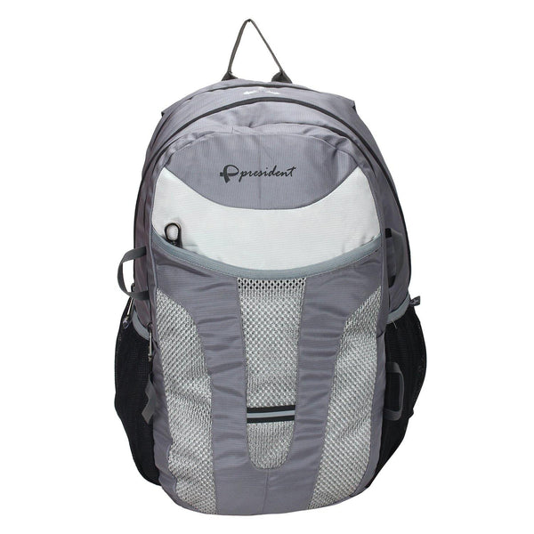 Curve Grey Backpack / School Bag by President Bags - GottaGo.in