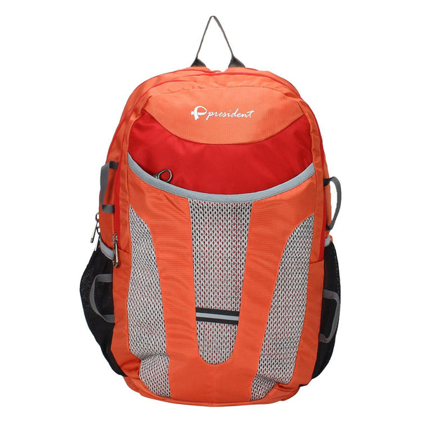 Curve Orange Backpack / School Bag by President Bags - GottaGo.in