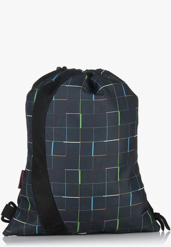 Drawstring Neo-Grey Backpack / School Bag by President Bags - GottaGo.in