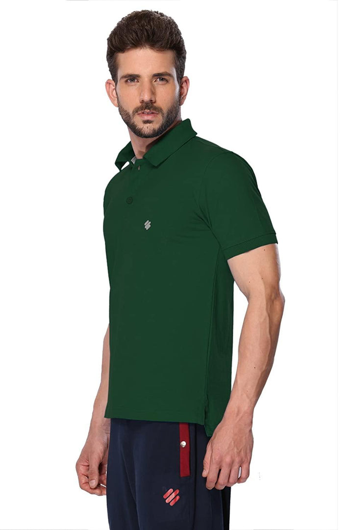 ONN Men's Cotton Polo T-Shirt (Pack of 2) in Solid Bottle Green-Mustard colours - GottaGo.in