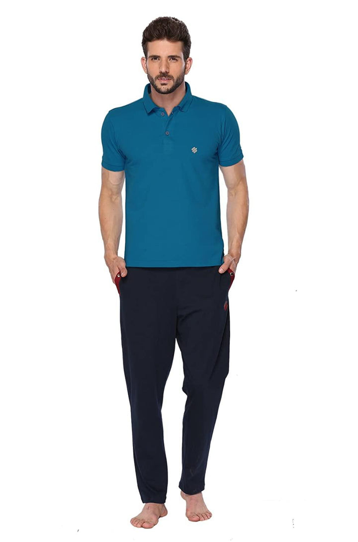 ONN Men's Cotton Polo T-Shirt (Pack of 2) in Solid Bright Blue-Grey Mellange colours - GottaGo.in