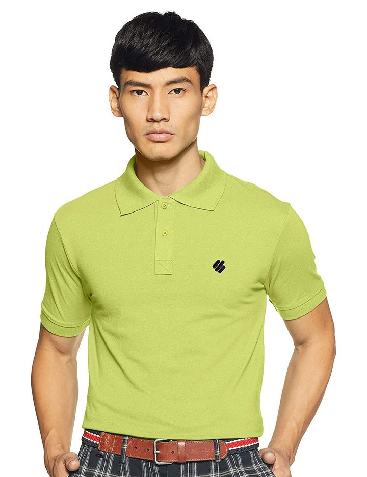 ONN Men's Cotton Polo T-Shirt in Solid Fluorescent Green colour - GottaGo.in