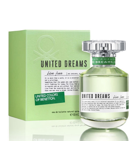 United Dreams Live Free EDT Perfume by United Colors of Benetton for Women 80 ml - GottaGo.in